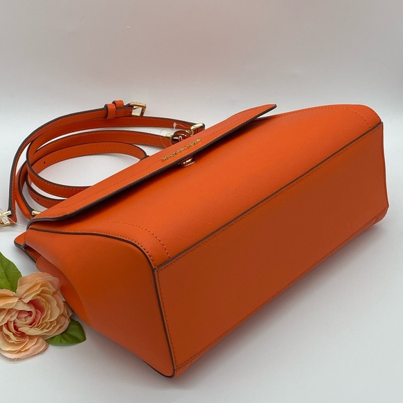 MICHAEL KORS TALIA LARGE TH SATCHEL CLEMENTINE - Picture 12 of 16